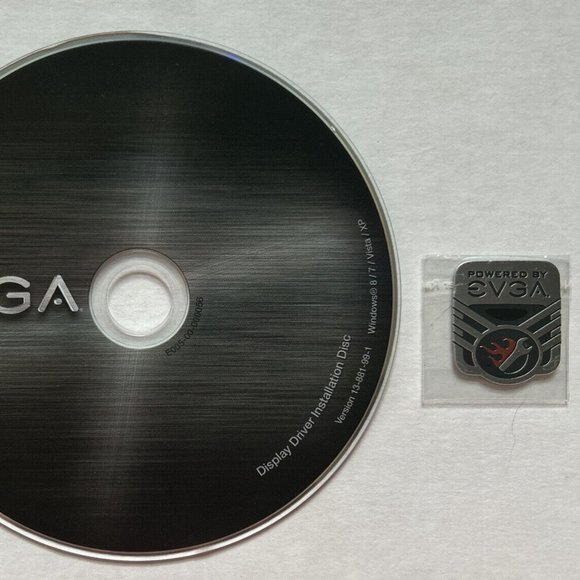 EVGA Version 13-881-99-1 & NEW metal sticker-Display Driver Installation CD Disc - Picture 1 of 4